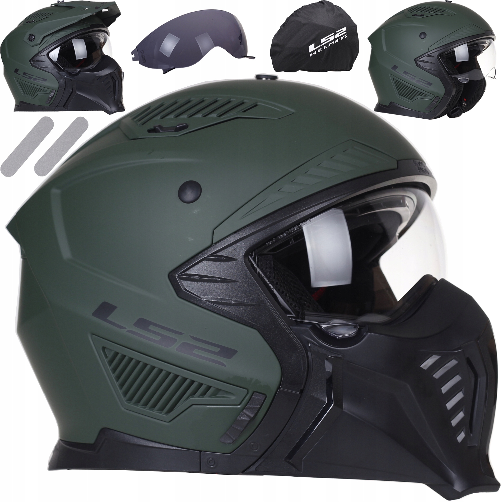 

Kask Motocyklowy 4w1 LS2 OF606 Odpinana Szczęka