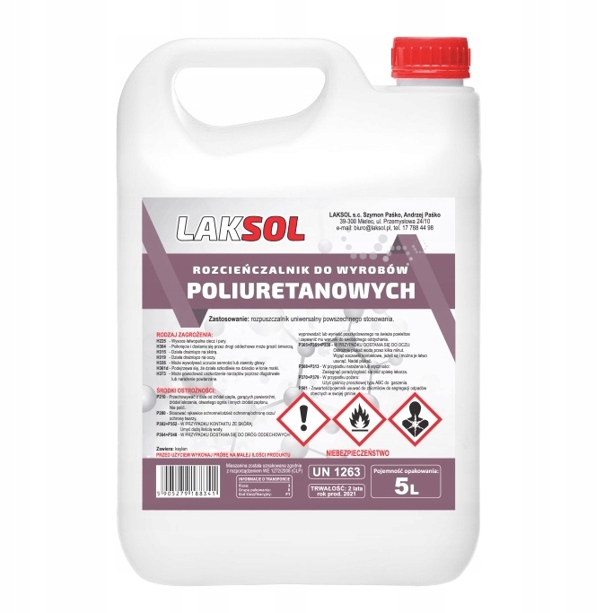 

Rozpuszczalnik Rozcieńczalnik Poliuretanowy 5L