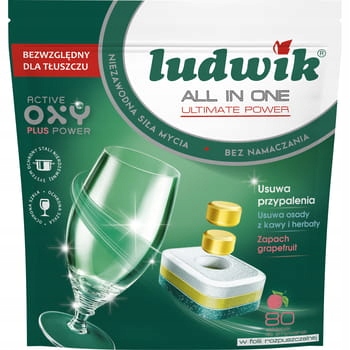 Levně Tablety do myčky Grapefruit Ludwik All in one 80 ks