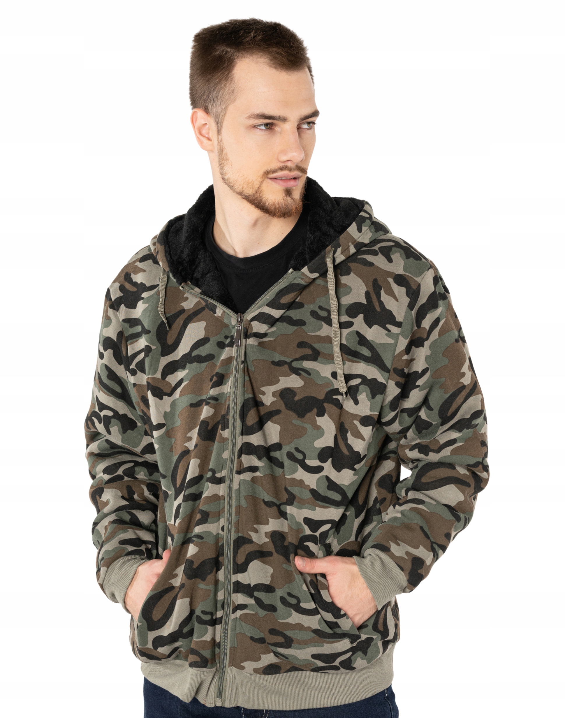 

Ciepła Bluza Męska Ocieplona Futerkiem 74601-2 3XL