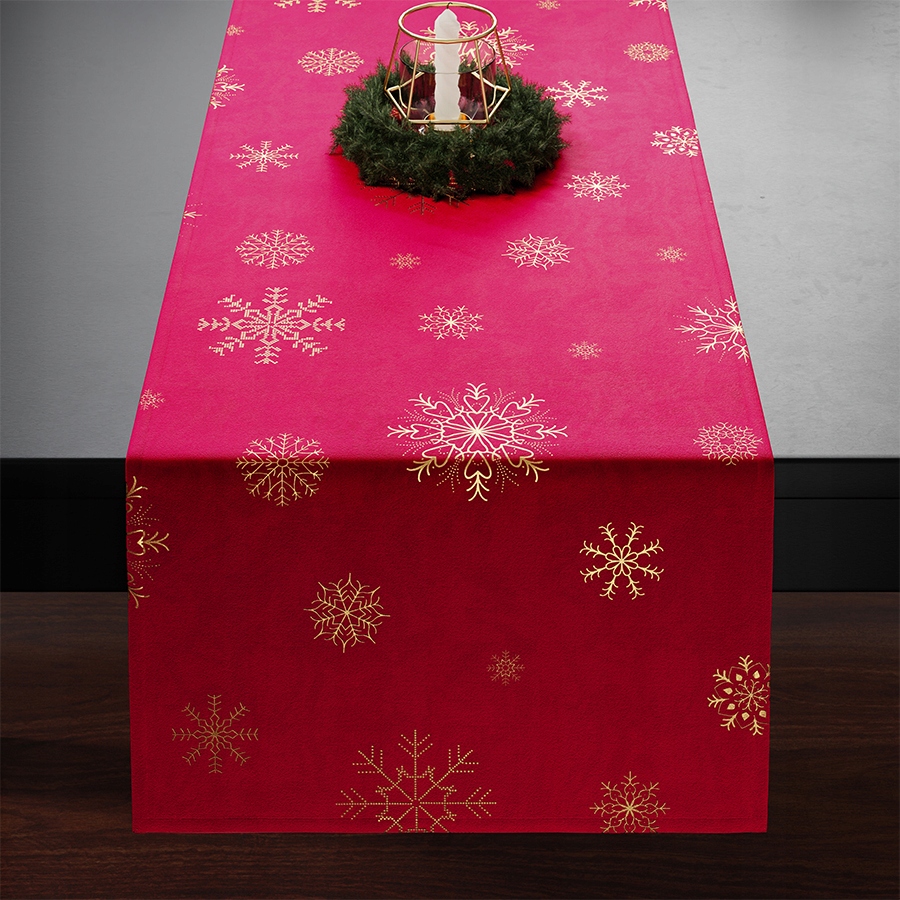 

Śnieżki Bieżnik świąteczny Velvet 40x140cm