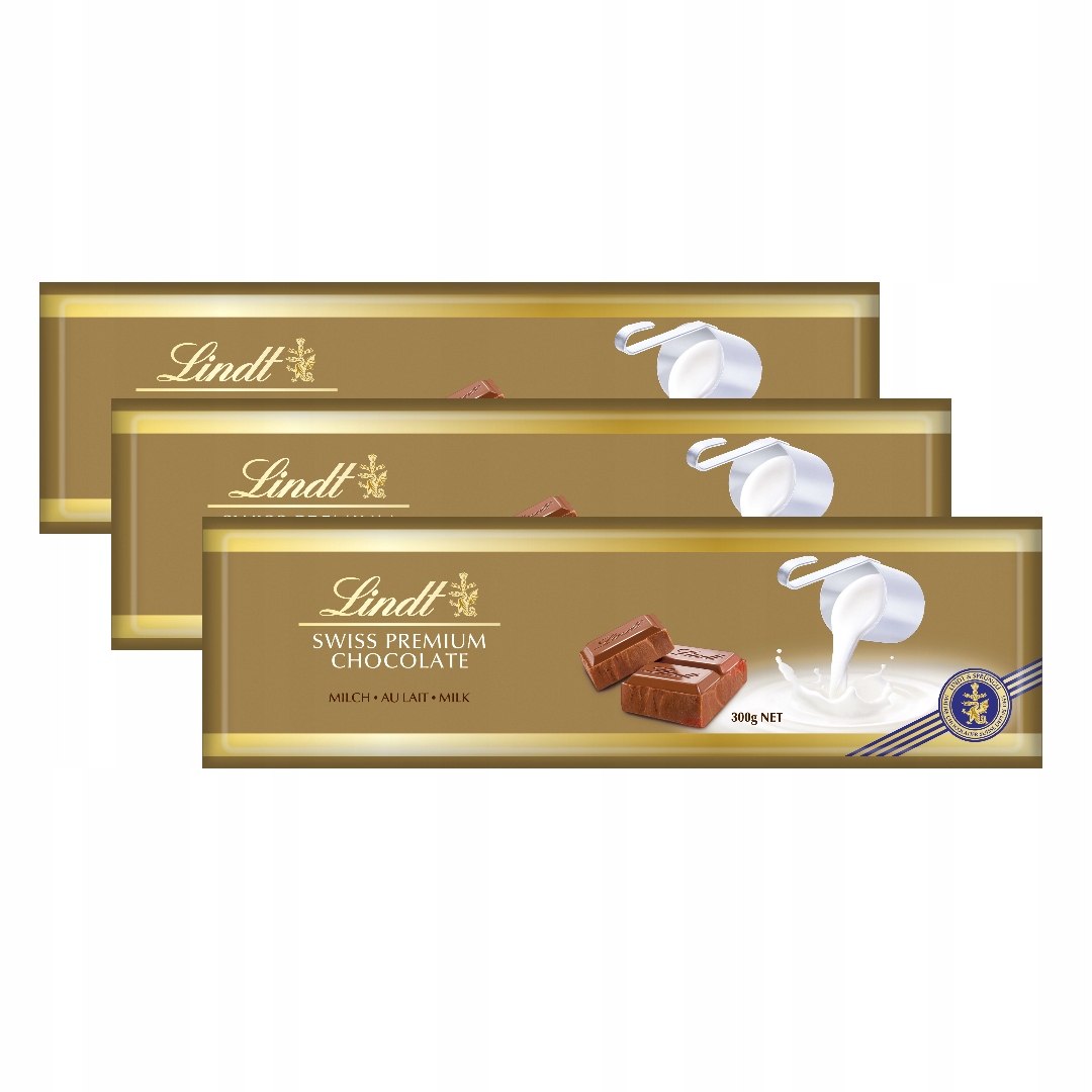 Lindt Swiss Premium Gold Chocolate Milk czekolada mleczna 300g x3