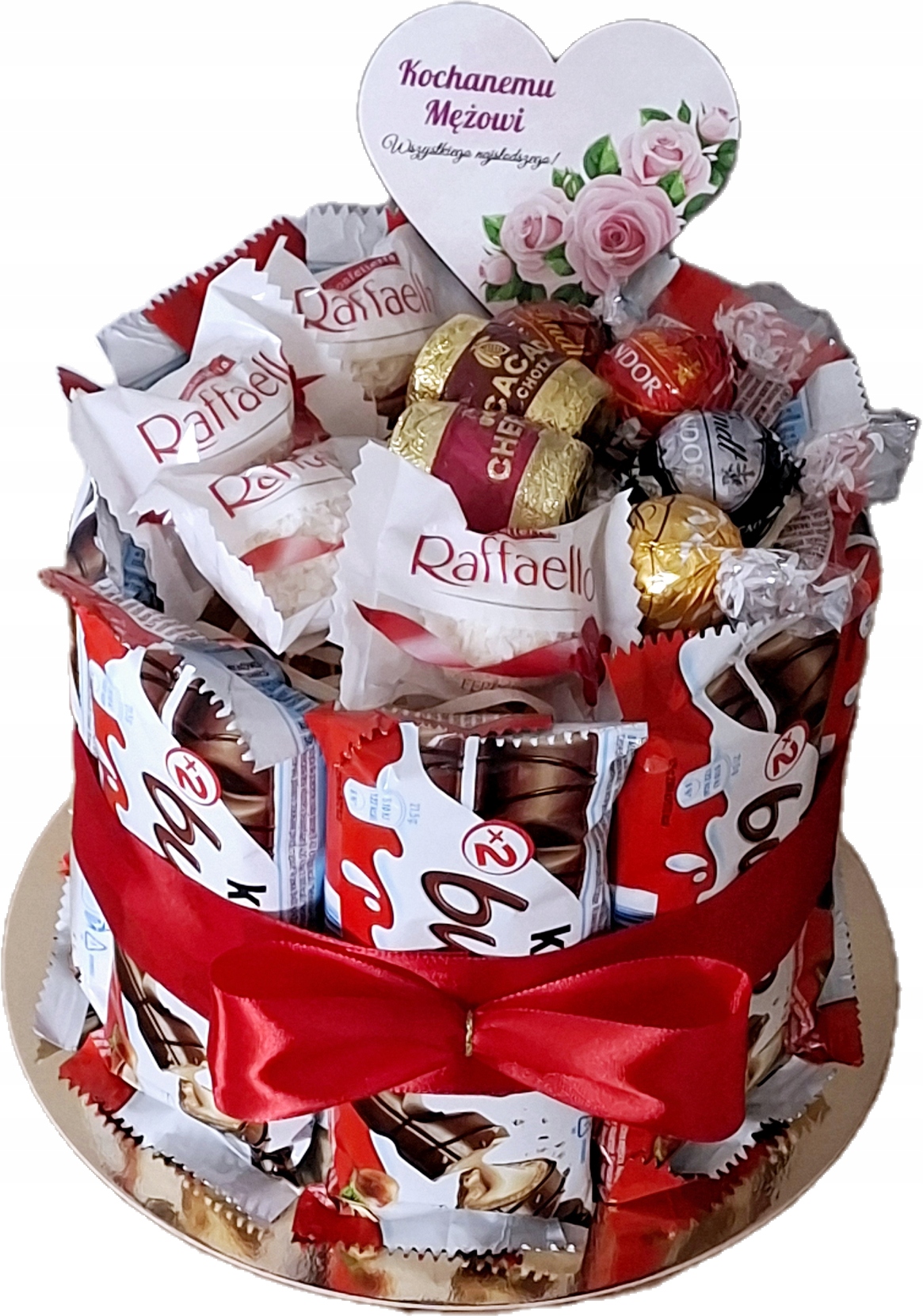 Tort Kinder Bueno Zestaw słodyczy Urodziny 40 50 dla Niej dla Niego