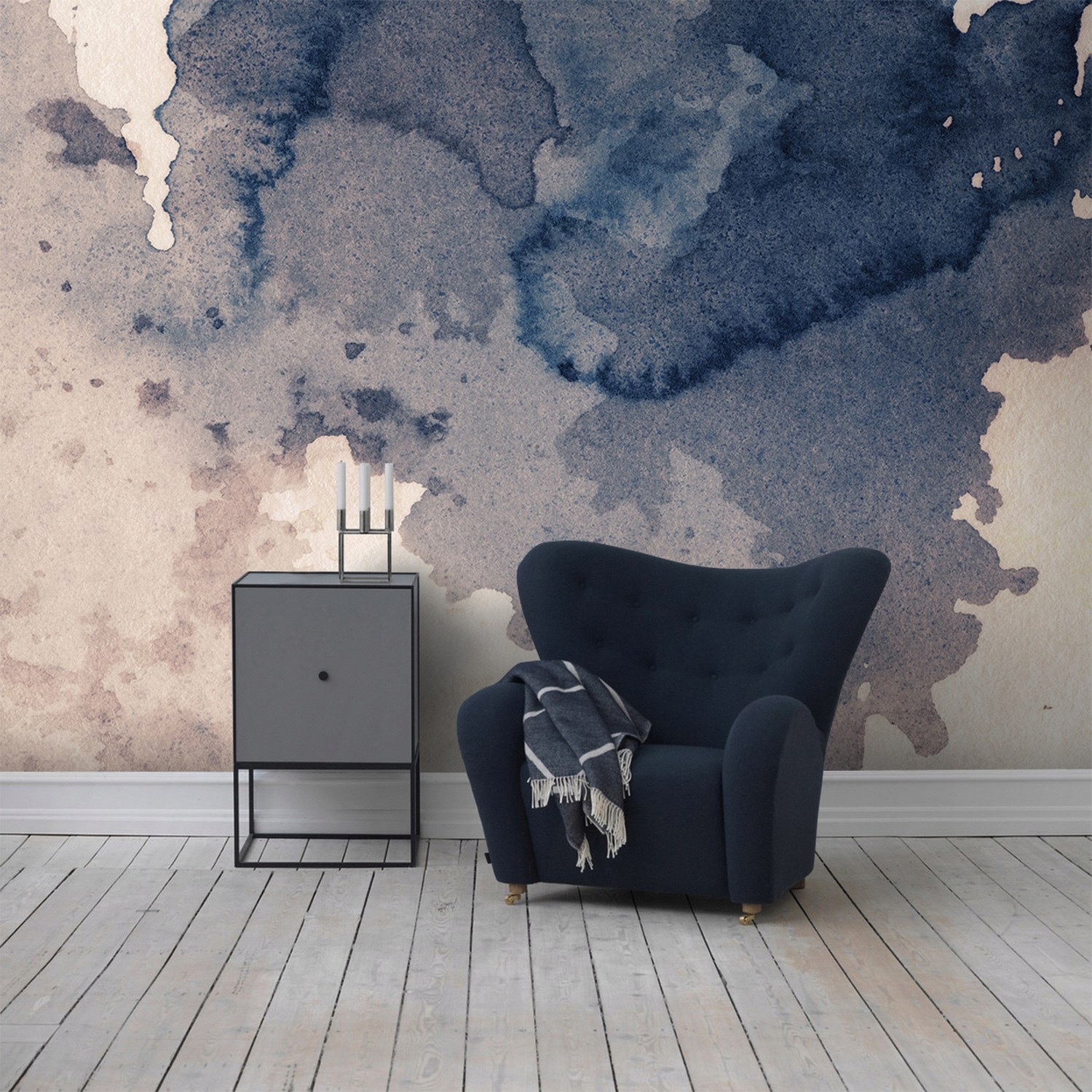

Tapeta flizelina Odpryski atramentu 208x146 + klej