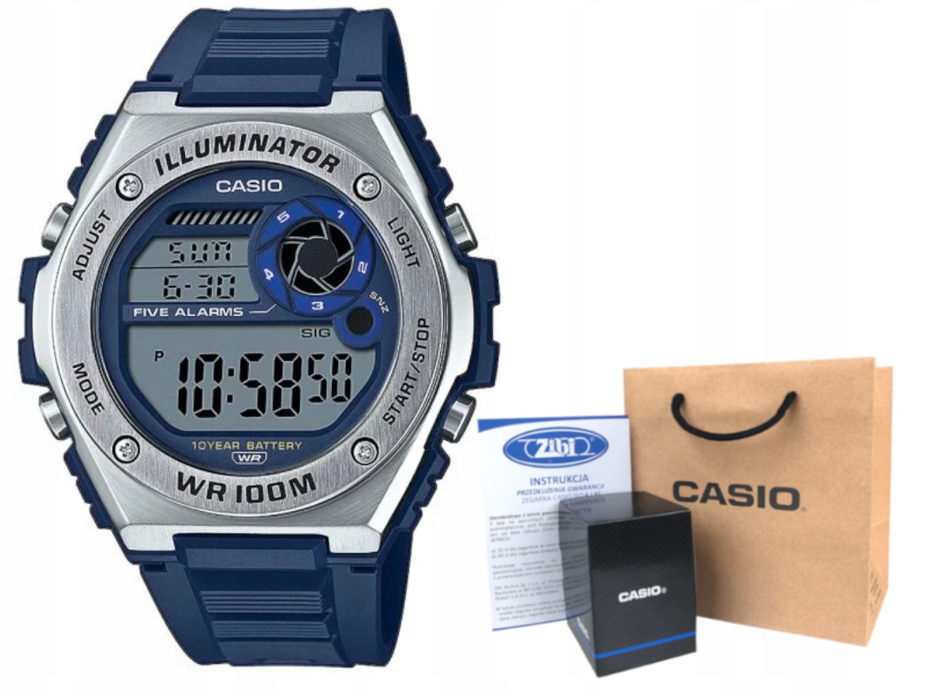 Zegarek Casio MWD-100H-2AVEF hologram
