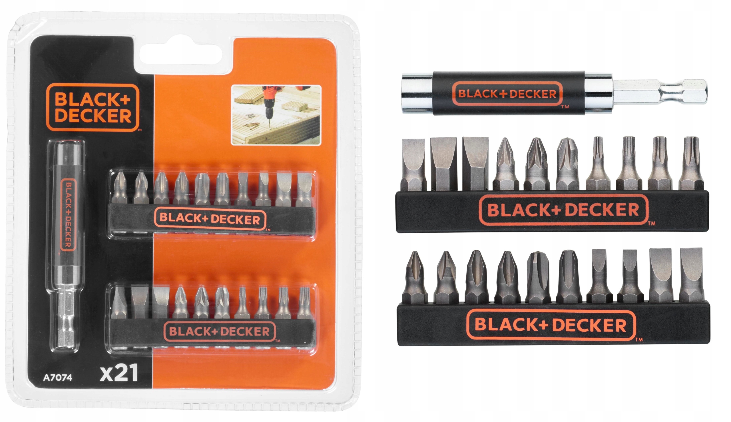 

Black Decker Komplet Bitów + Uchwyt 21 szt