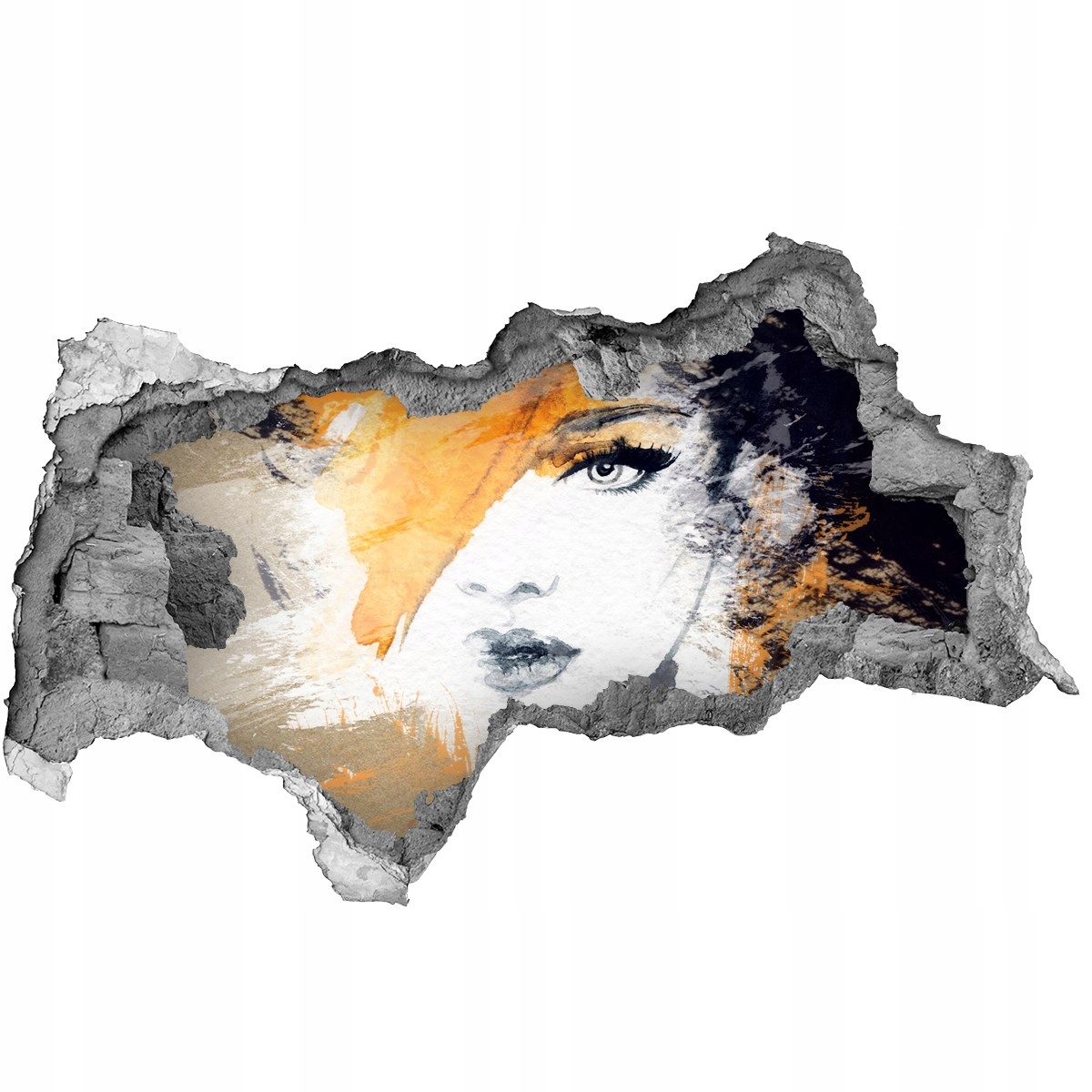 

Dziura 3d fototapeta Naklejka Portret kobiety