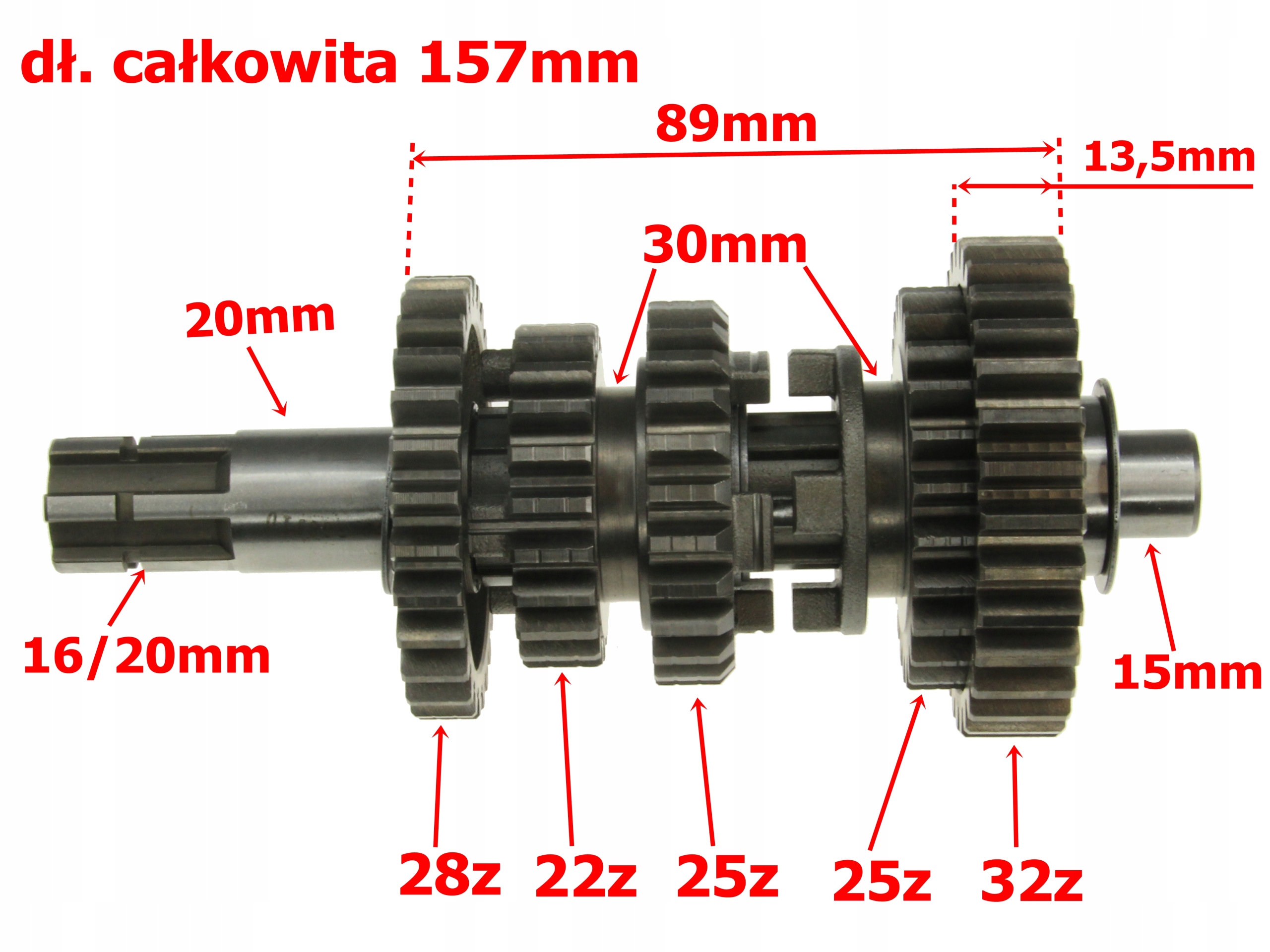 SKRZYNIA BIEGOW WALEK wzmocniona 1 QUAD ATV BASHAN Part number 107100 047 10720 054
