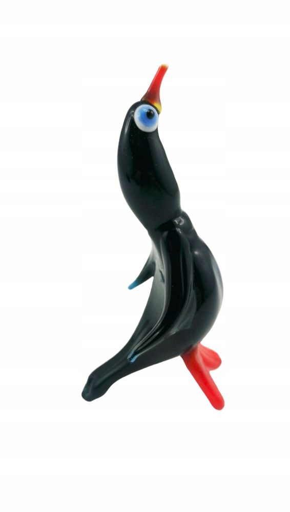 PIĘKNA SZKLANA FIGURKA/ PINGWIN /RĘKODZIEŁO