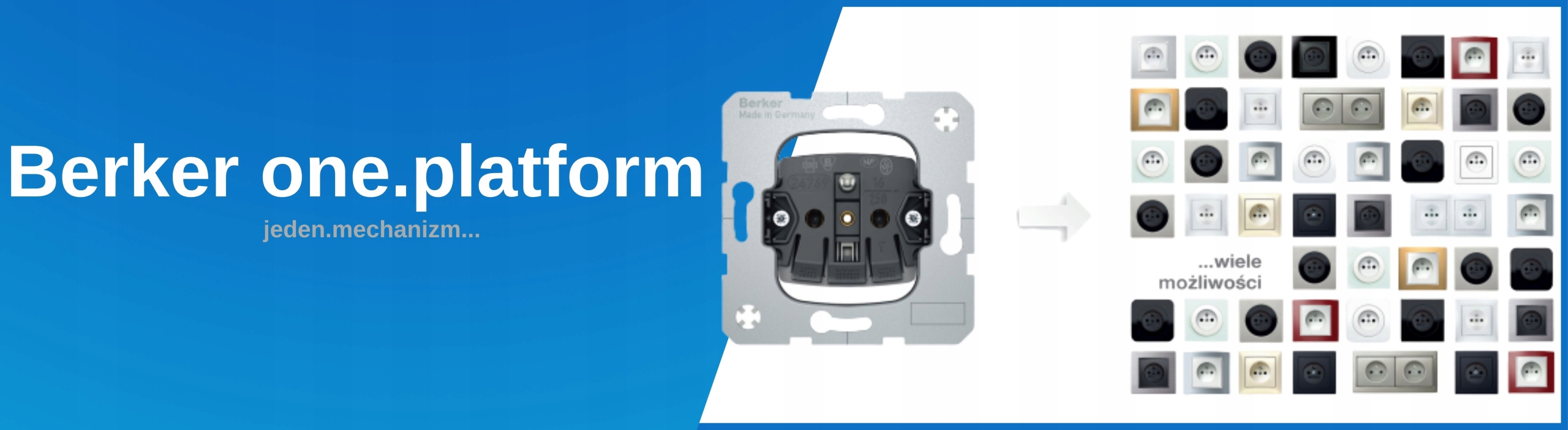BERKER one.platform Łącznik pojedynczy mechanizm Marka Hager