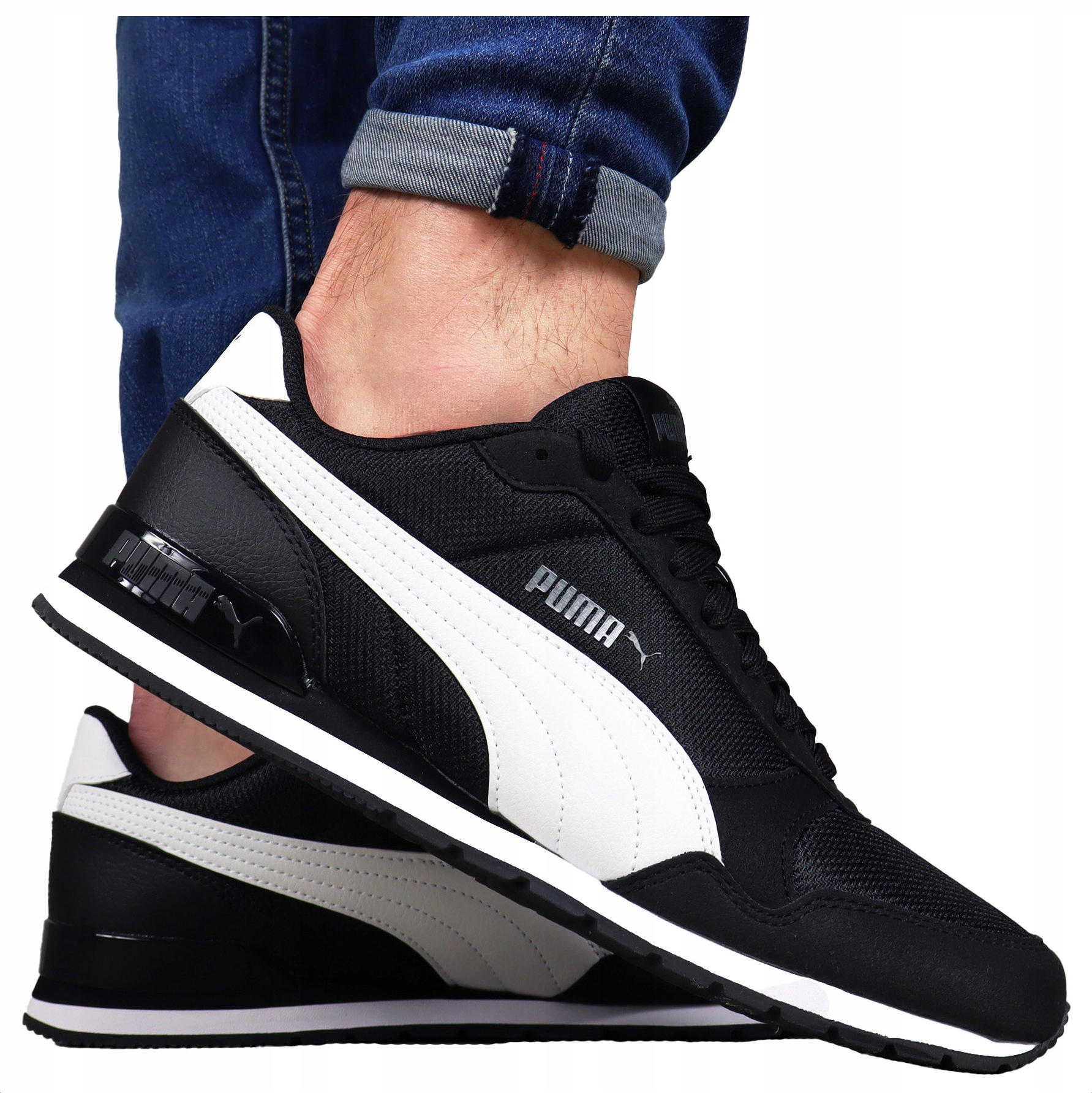 buty męskie Puma Czarne Lekkie Przewiewne sportowe na co dzień