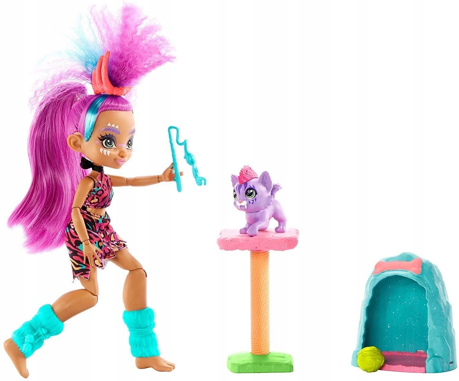 CAVE CLUB LALKA ROARALAI i KOT FARRELL OPIEKUNKA KOTÓW GNL95 Marka Mattel