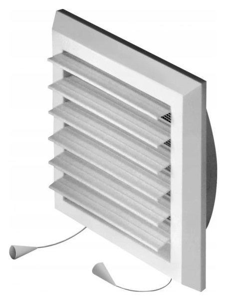 

Kratka Wentylacyjna Fi 100 10 z żaluzją 17X17