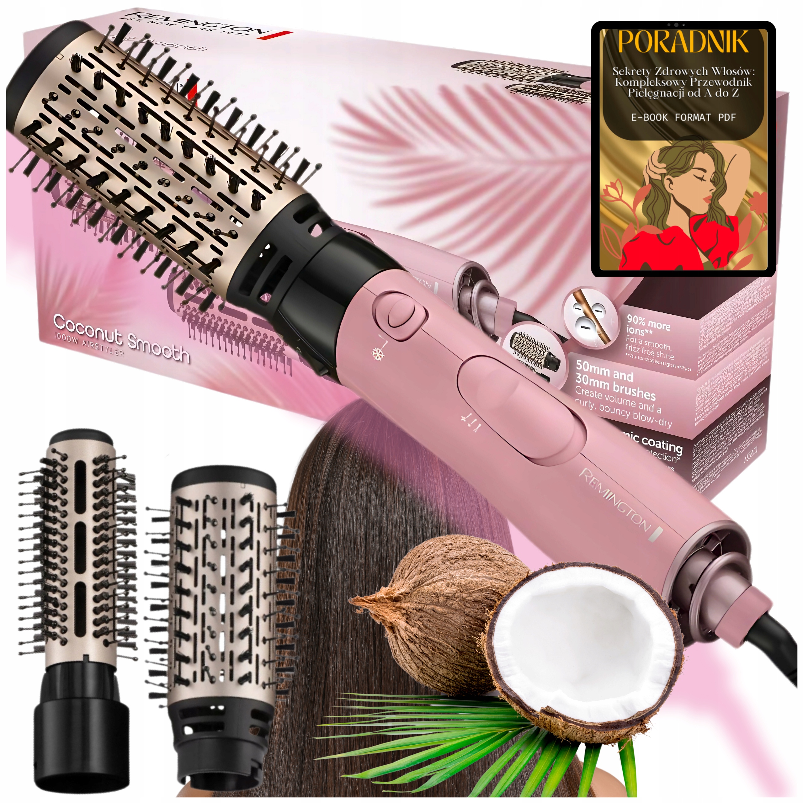 Profesjonalna Lokówko Suszarka Remington Coconut Smooth Premium