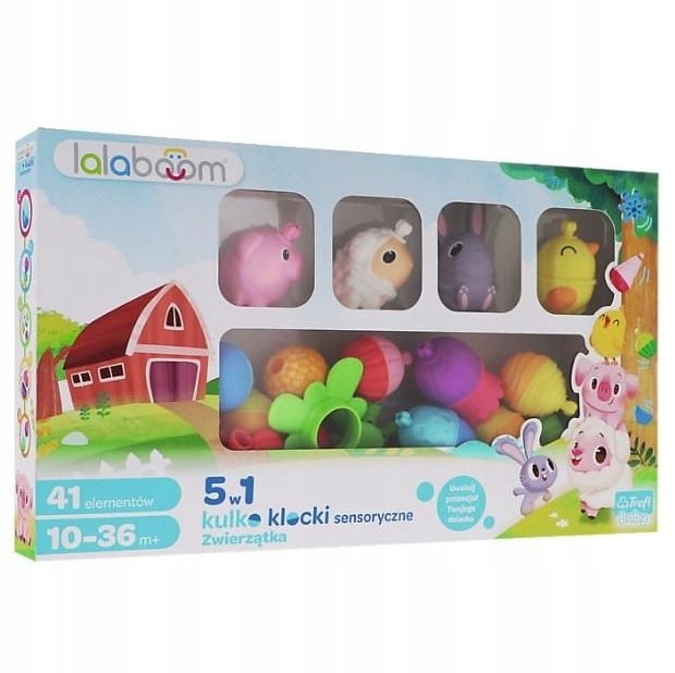 

Lalaboom kulko klocki sensoryczne Farma 41 el.