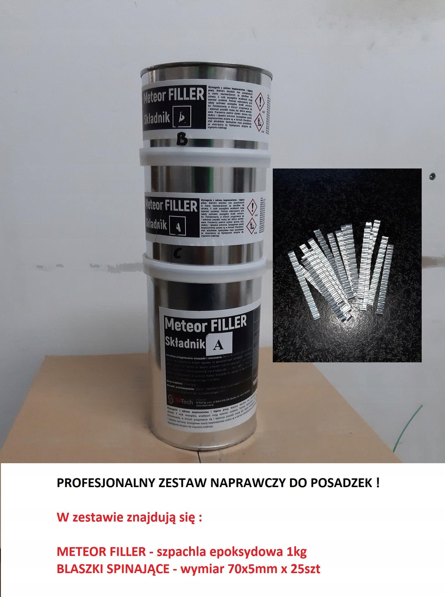 

szpachla epoksydowa naprawa betonu pęknięć klamry