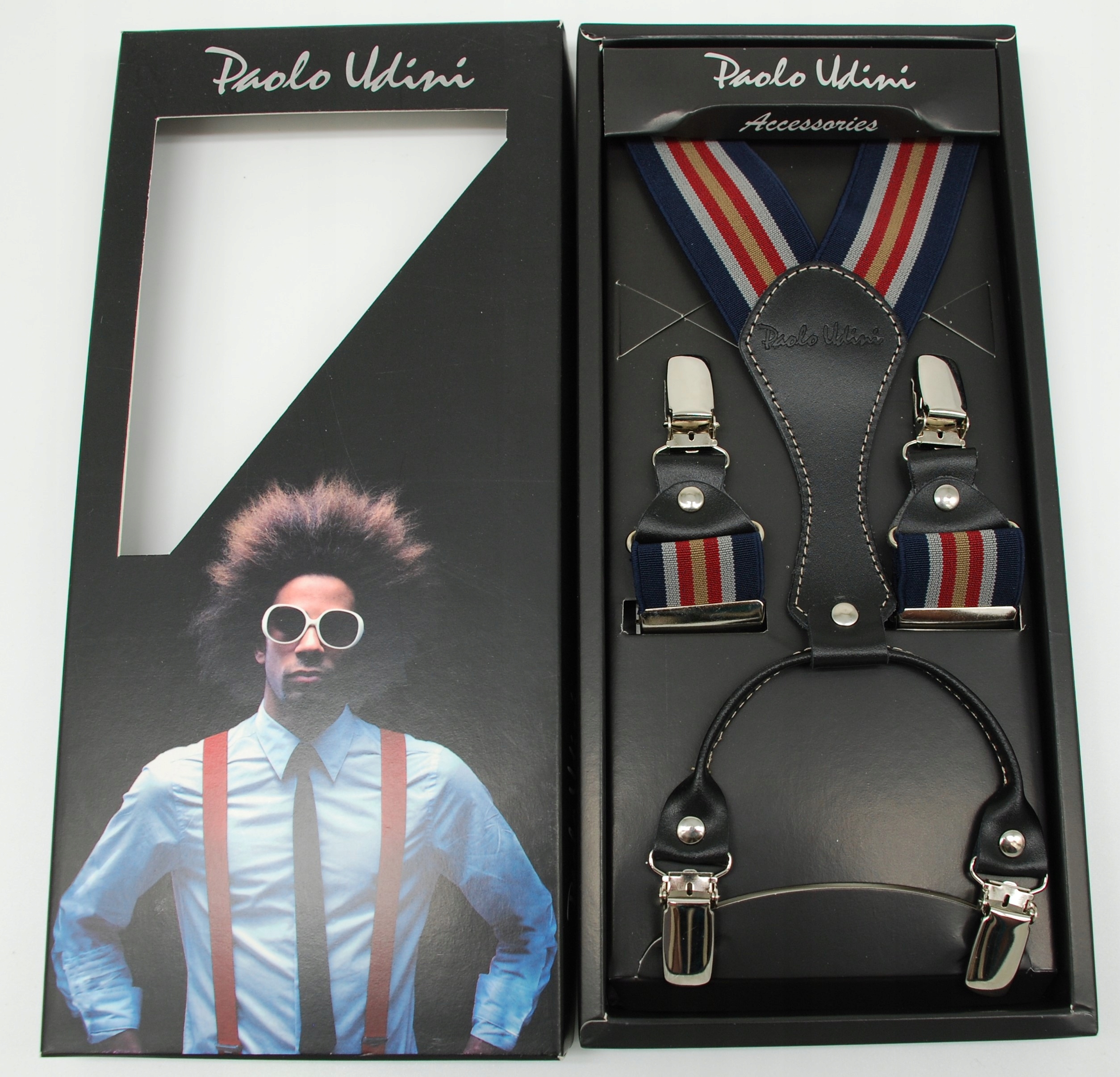 Szelki do spodni męskie w pudełku 3,5 cm polskie nr 6