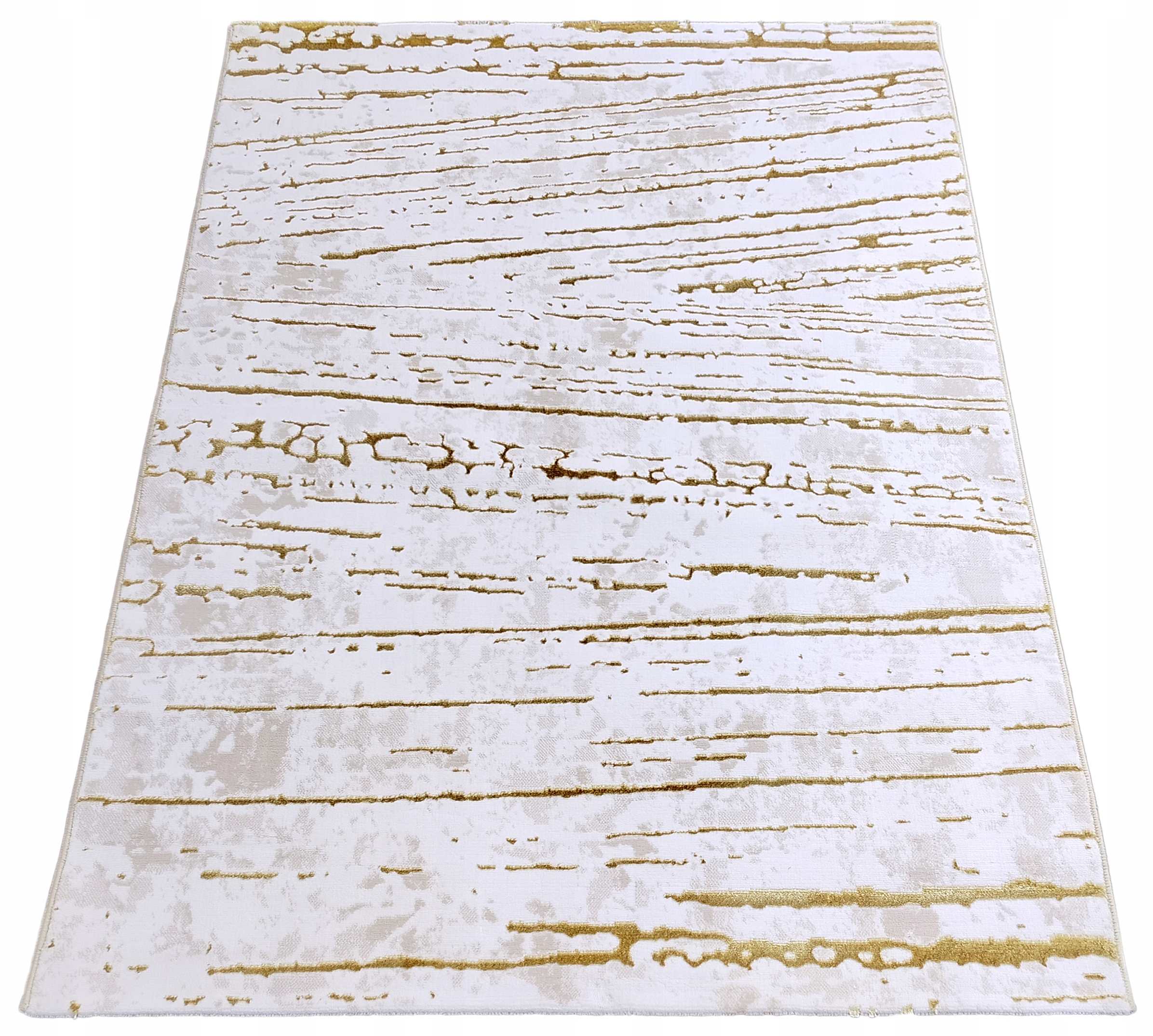 Mäkký Koberec 120x170 Moderný Do Obývačky Krémová Spálňa Zlatá Módna