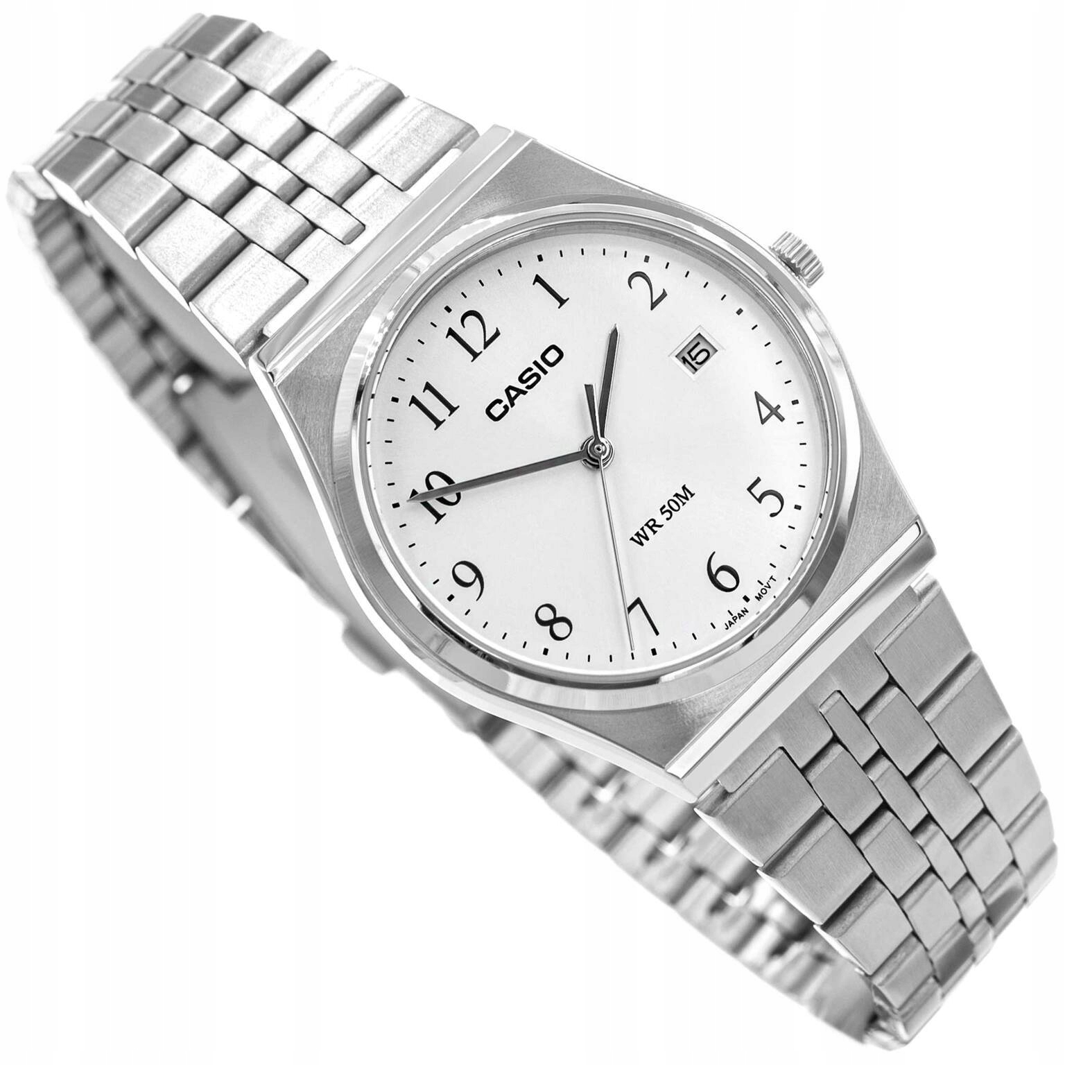 Pánské Hodinky Casio MTP-B145D-7BVEF Stříbrné S Klasickým Retro Náramkem