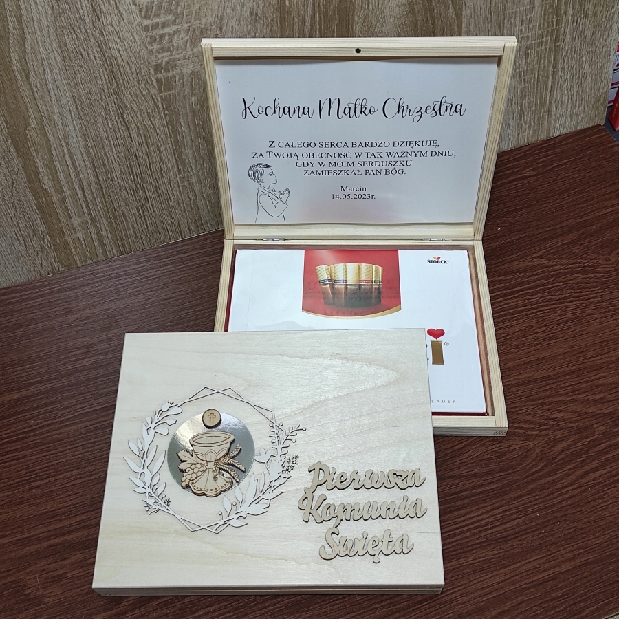 Podziękowanie I Komunia Święta CHRZESTNYCH BABCI Rodzaj inny