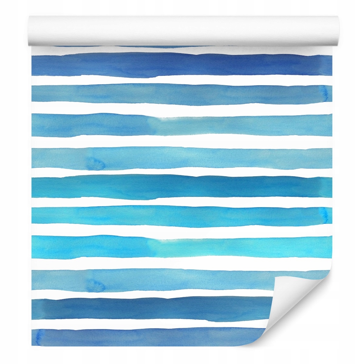 Dekorativní tapeta Akvarijní modré Pruhy 3D