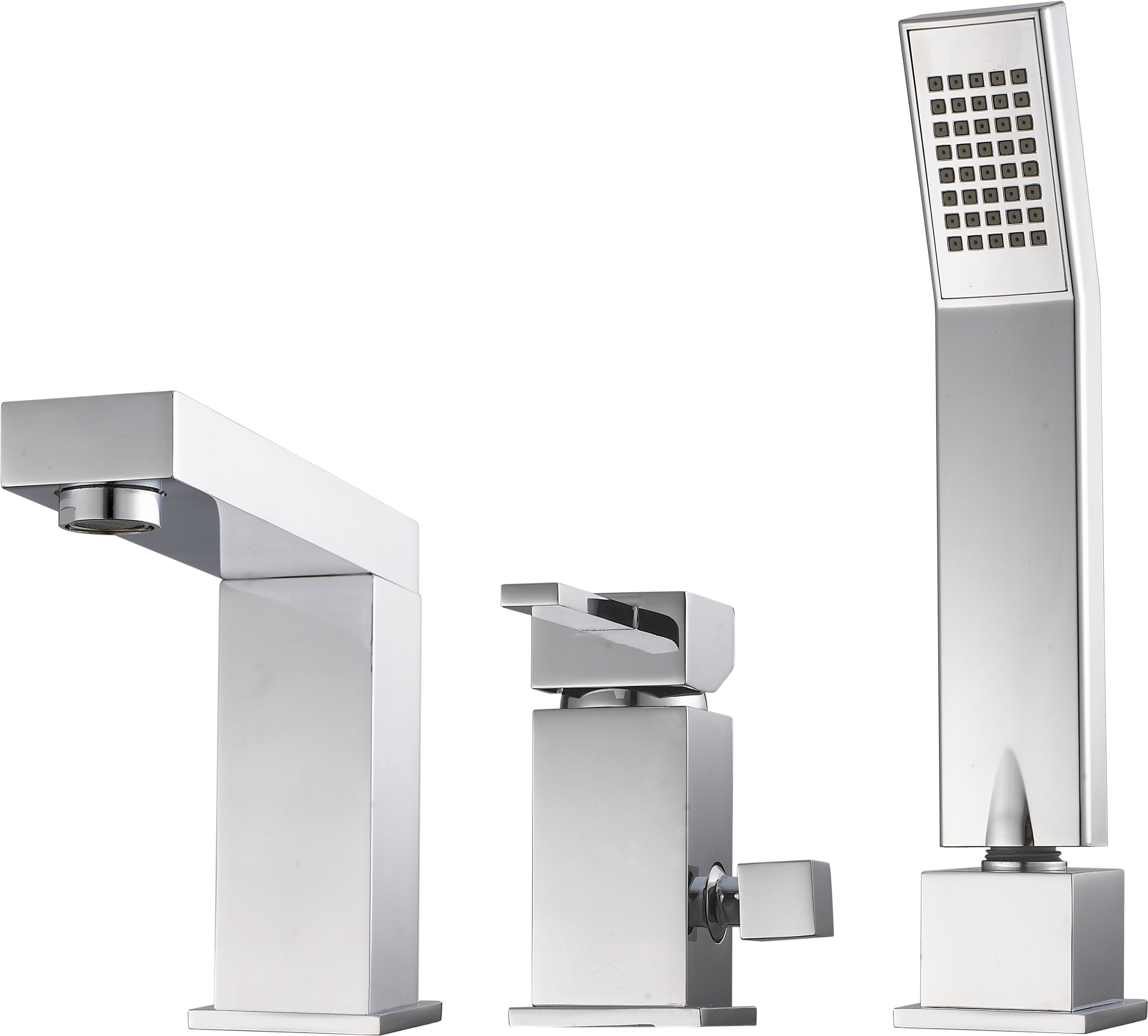 Kúpeľňová Batéria Caro 3-OTVOROVÁ Stojaca Vaňa Chrómová S Vanou