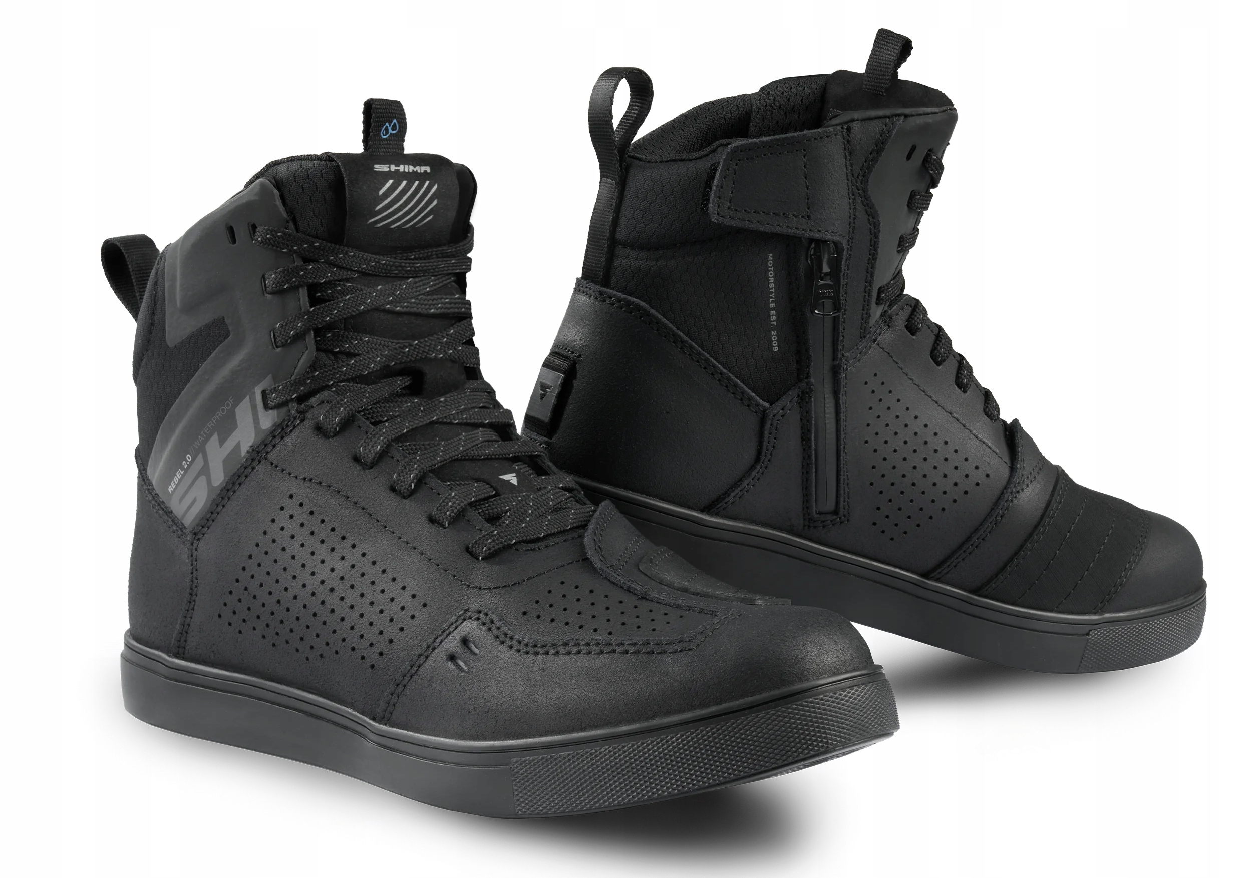 Krátke Motocyklové Topánky Shima Rebel 2.0 Wp Pánske Čierne