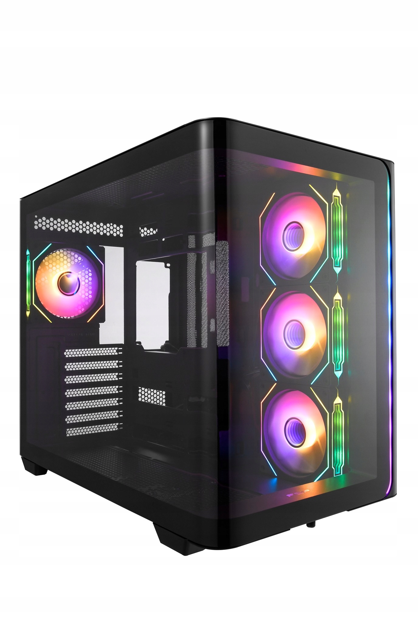 Fsp M580-BA/Midi Tower/Transpar./Čierna