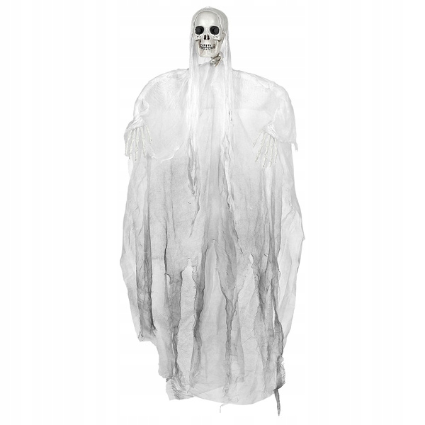 Dekorace Pochmurná Smrtka Bílá Kostlivec Halloween 153 CM.