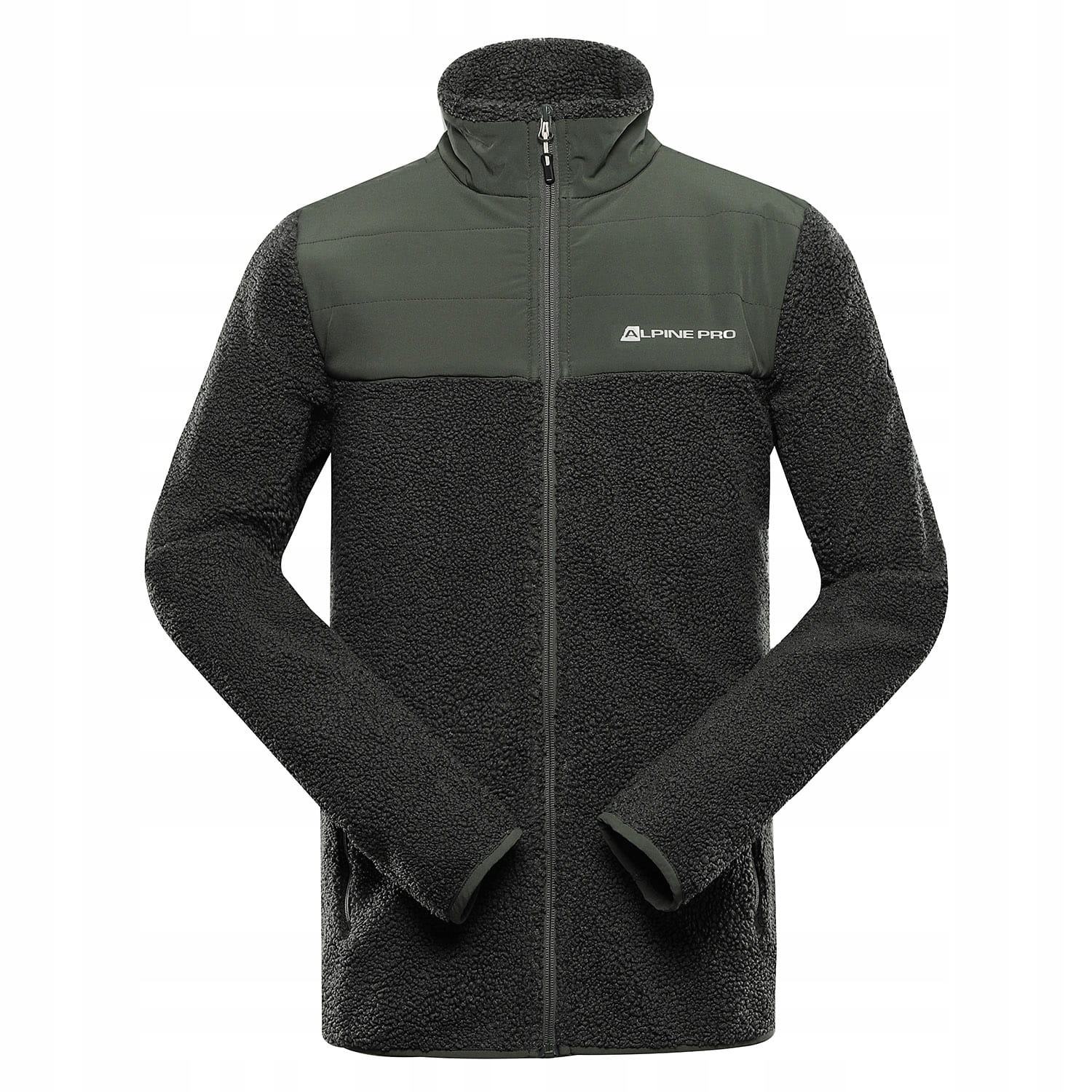Bluza męska polarowa bardzo ciepła Alpine Pro Ferad 2 k.zielony r.XL