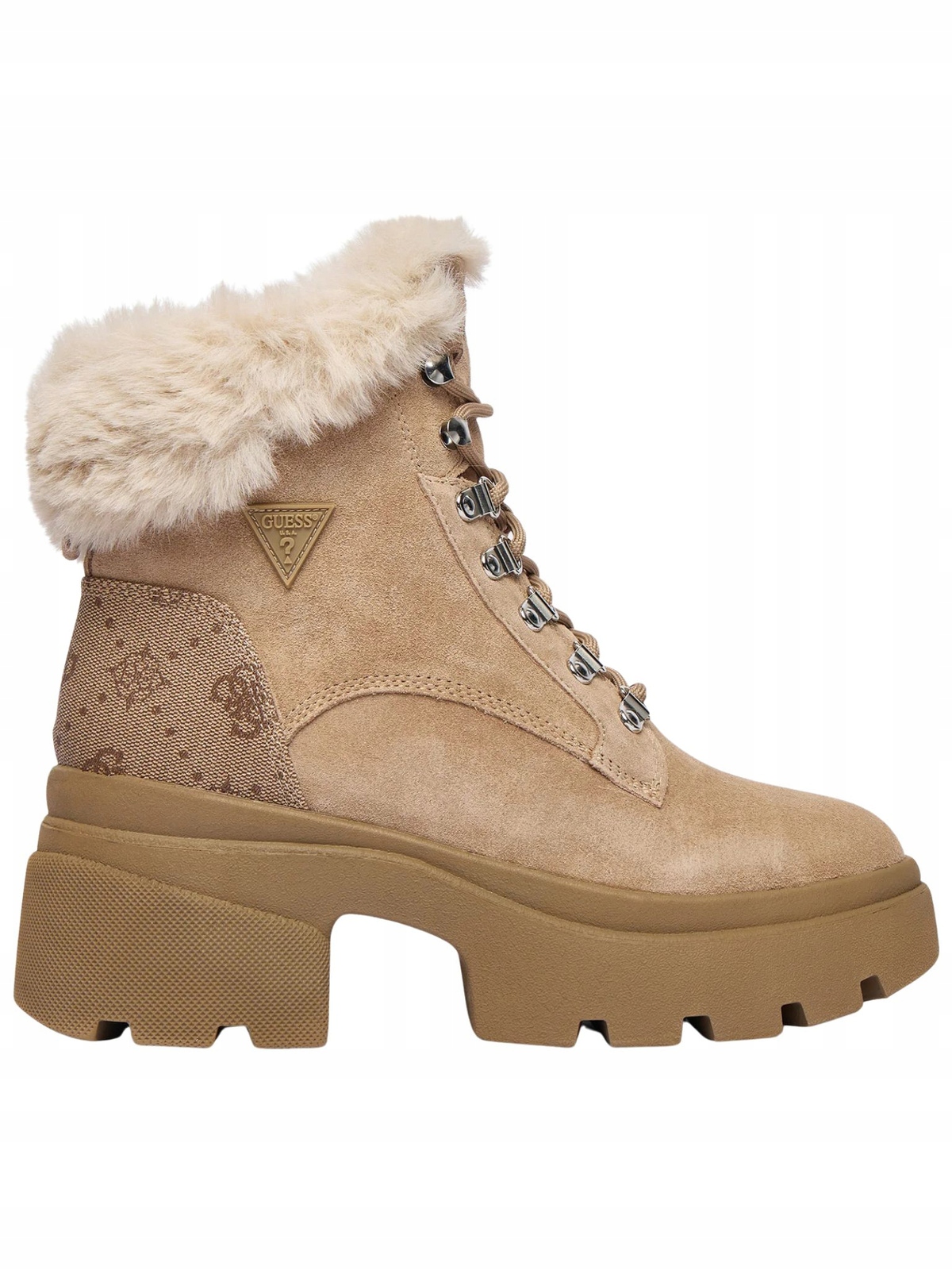 Dámské kotníkové boty Guess Flfyrl SUE10 Beige Velikost: 38