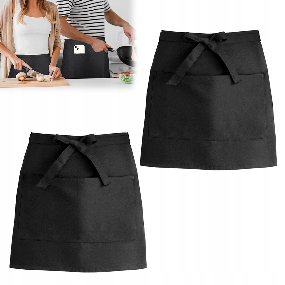 10X Číšnická zástěra v černé barvě, unisex