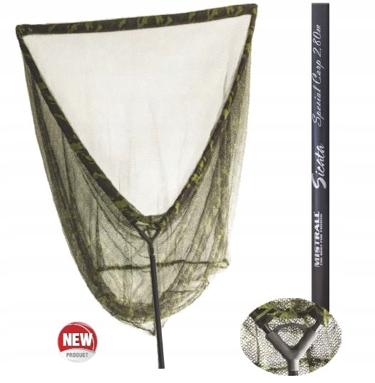 Mistrall Podbierak Karpiowy Sicata Carp Gumowany 2,8 M 100X100 0/6MM