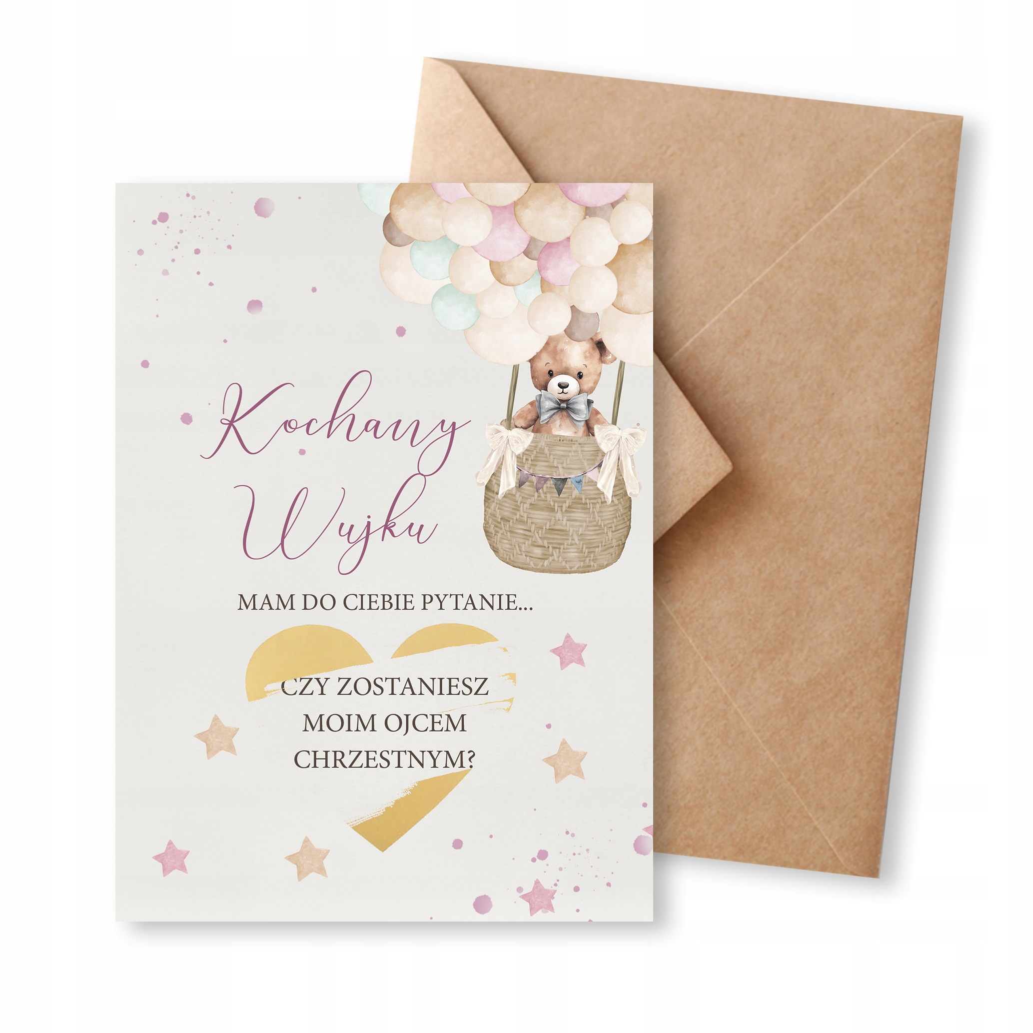 ZDRAPKA Zaproszenie dla Chrzestnych Czy zostaniesz moim Ojcem Chrzestnym