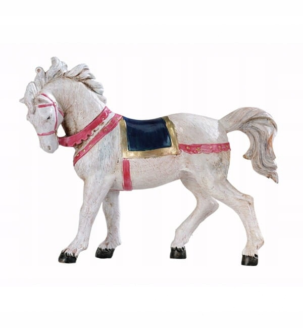 Bílý kůň do betlému pro figurky o výšce 12 cm Fontanini
