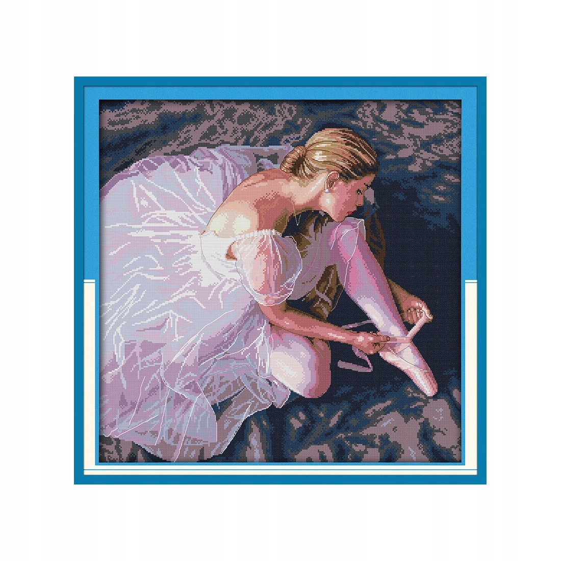 Kanva s potiskem vyšívací sada (kanva,mulina)