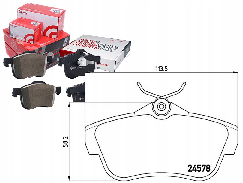 Brzdové Destičky Fiat Scudo 07- Zadní Brembo