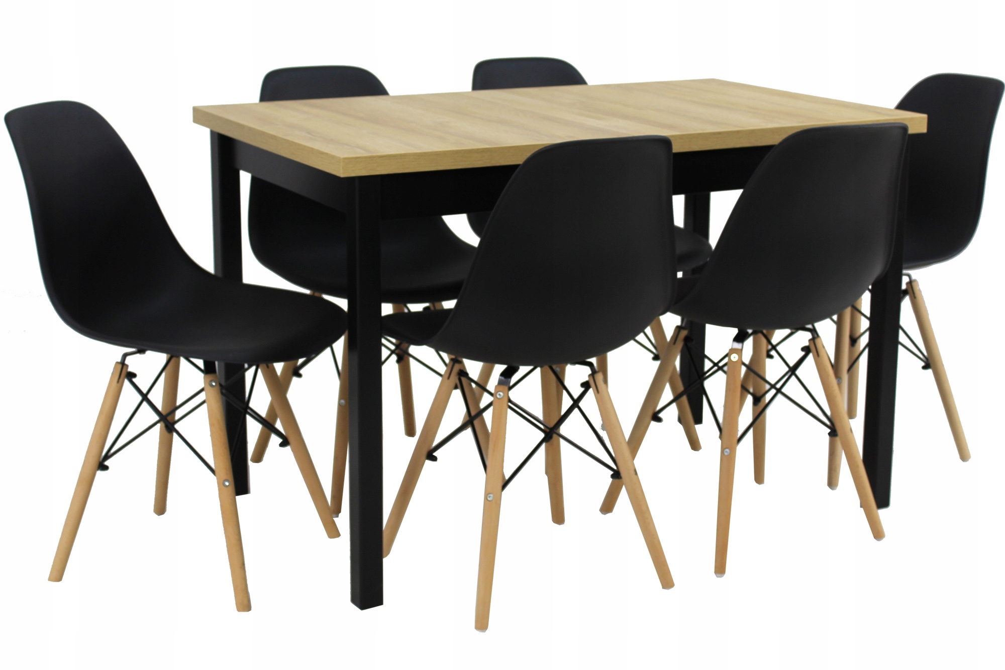 Rozkładany stół DO KUCHNI i 6 krzeseł PODUSZKA