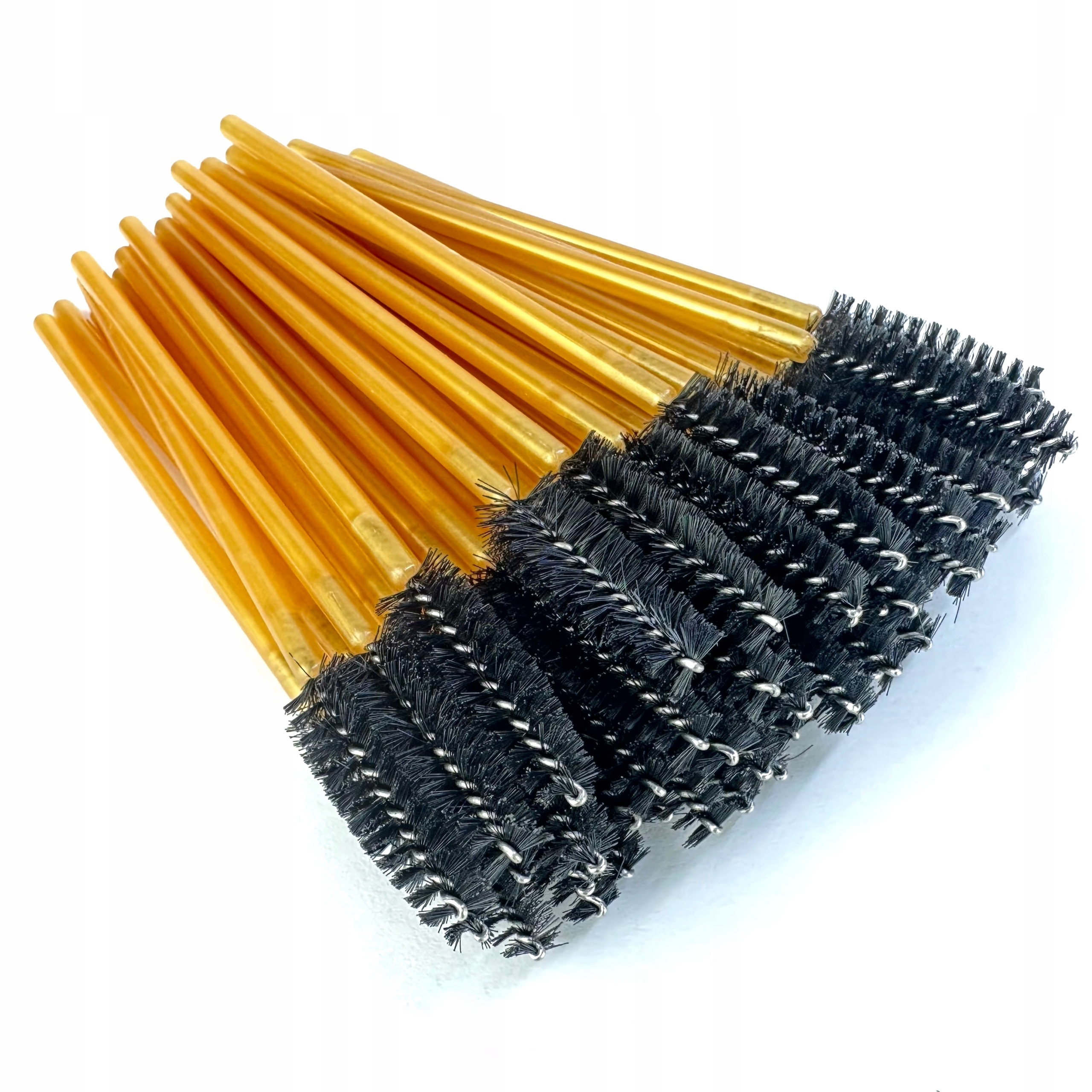 SZCZOTECZKI DO RZĘS I BRWI 50SZT. ZŁOTO-CZARNA