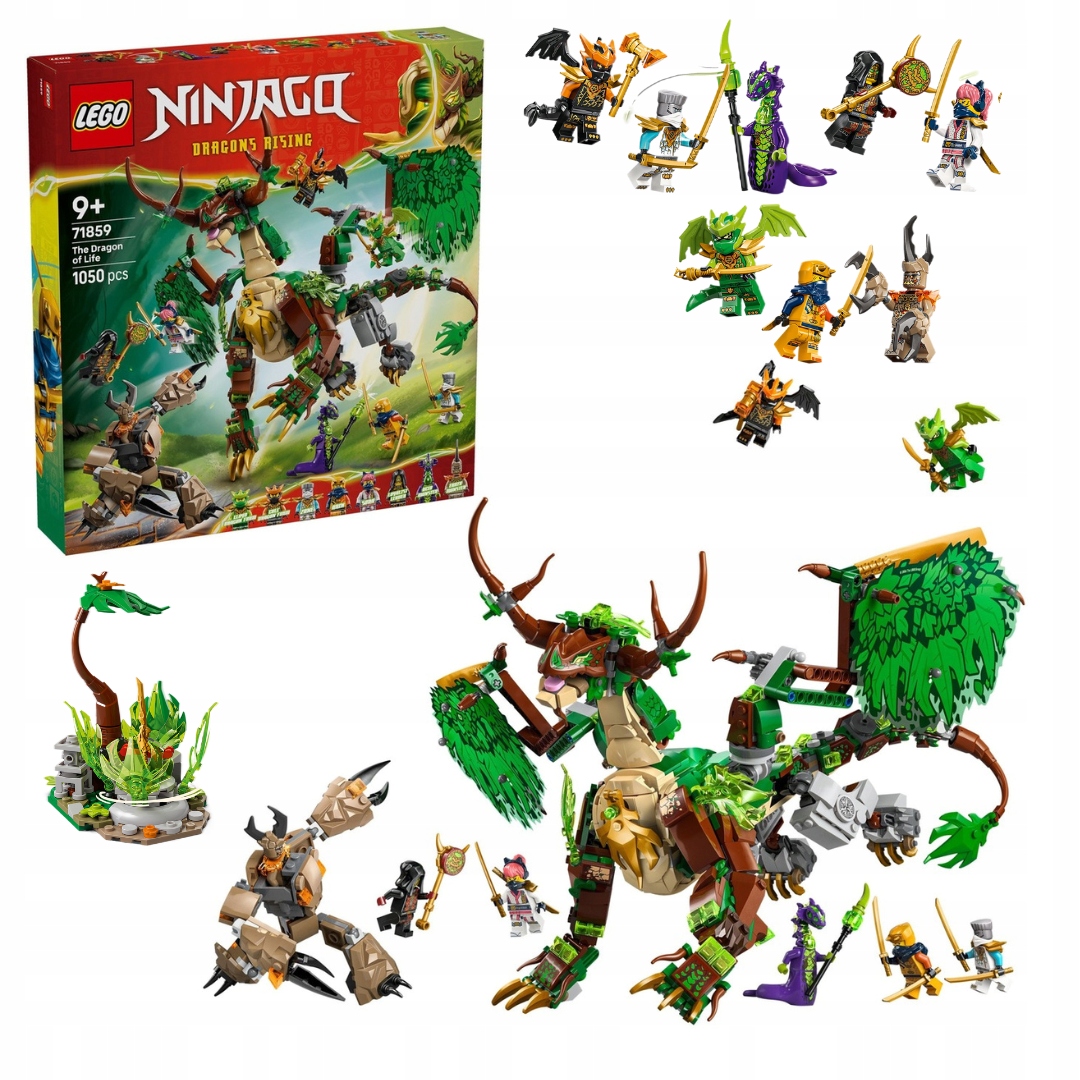 Lego 71859 Ninjago Drak života Pohyblivá figurka draka Mecha