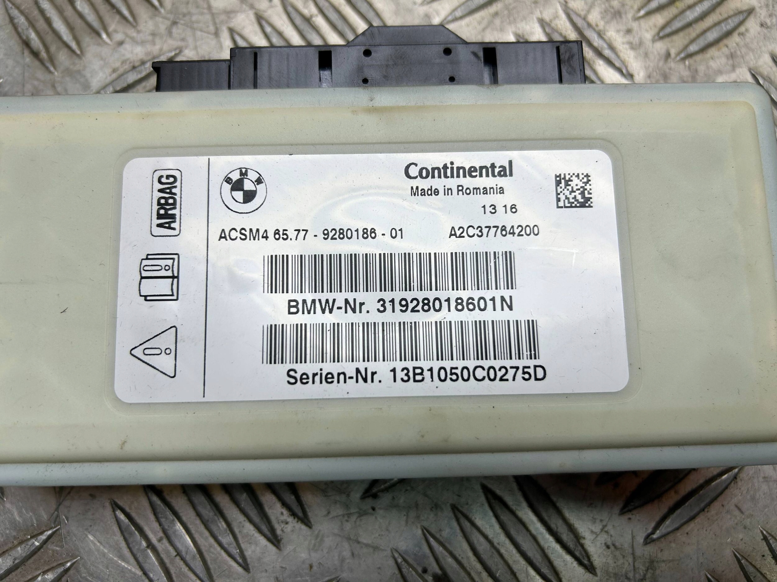 control unit airbag BMW 5 F10 F11 2013 9280186