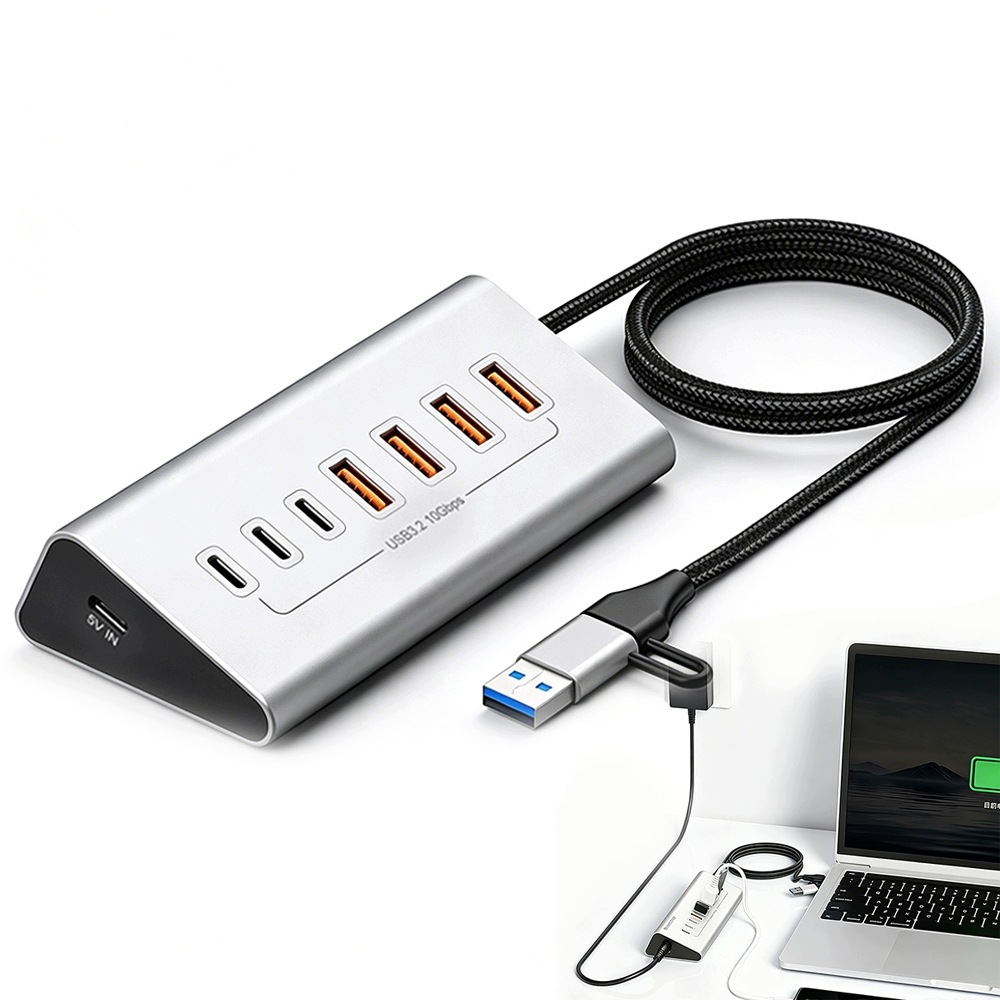 Usb Hub Rozbočovač Portů Aktivní Rychlé Napájení 7 Usb 3.2