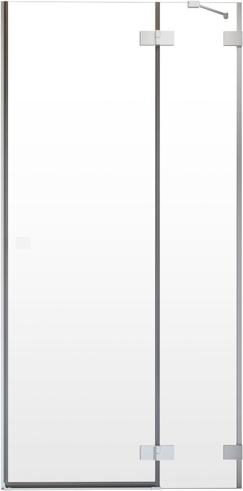 Drzwi prysznicowe wnękowe białe 100 P szkło satyna Typ drzwi uchylne