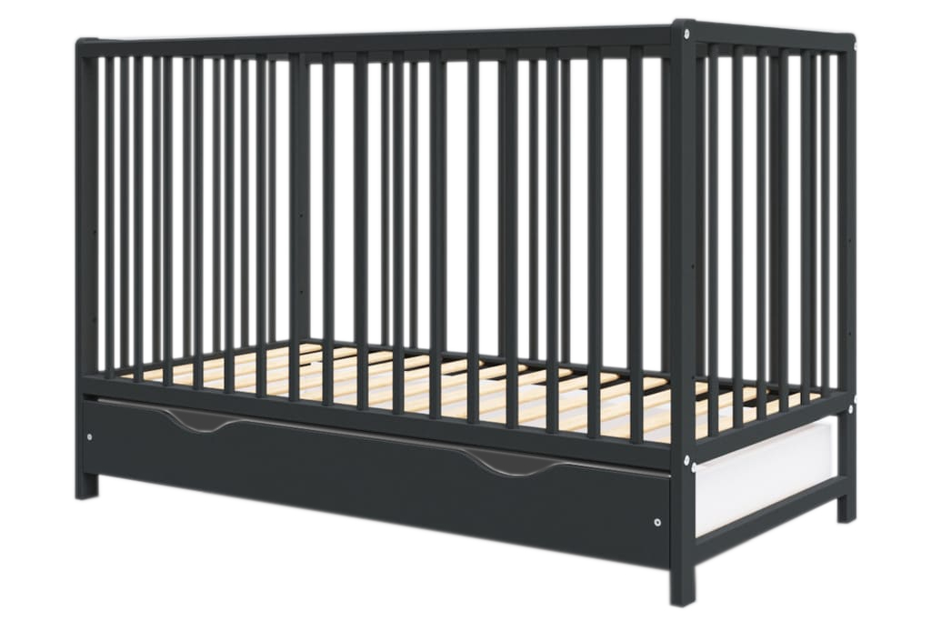 Dětská kojenecké Dominik šuplík antracit 120x60 kousátka norma Eu