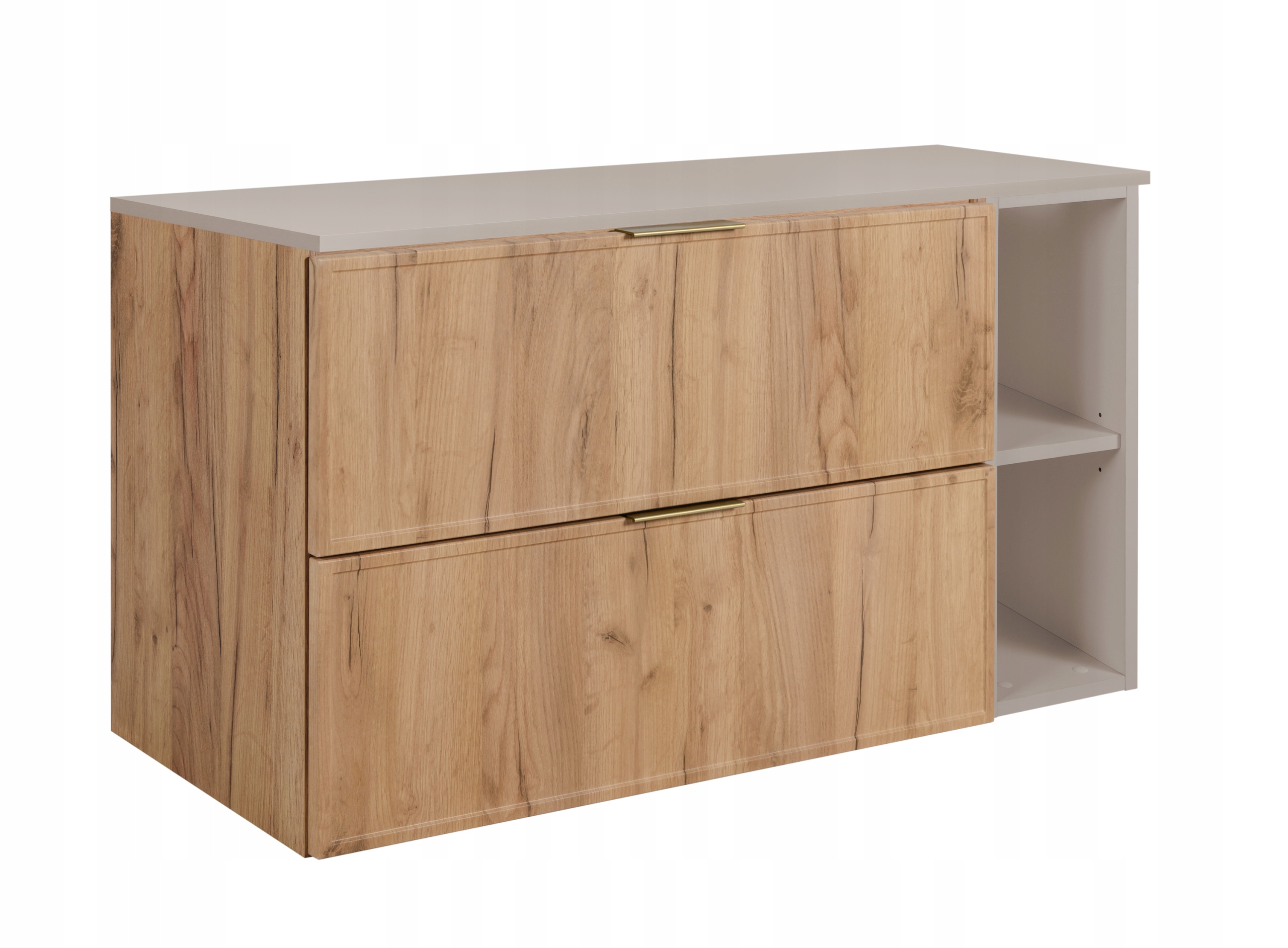 Koupelnová skříňka Závěsná sada Regál Dub Kašmír 80 Rámeček čela Mdf