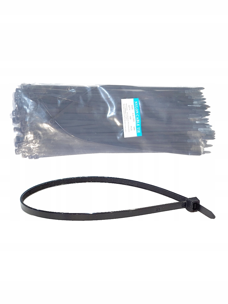 Opaski zaciskowe kablowe 5x400 100szt czarne