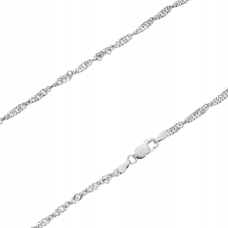 Stříbrný dámský řetízek stříbro 925, elegantní kroucený doplněk pro každodenní nošení