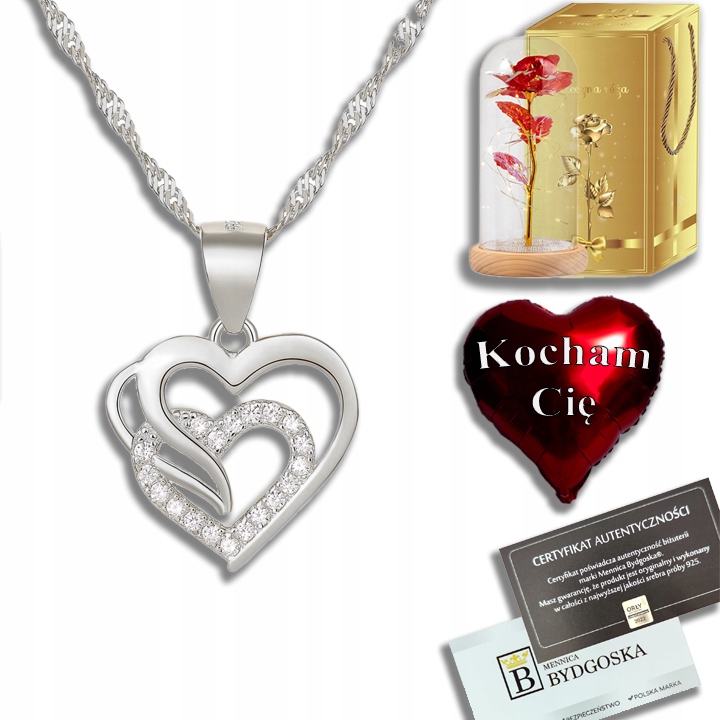 Stříbrný řetízek se srdíčkem, náhrdelník, srdce stříbro, k Valentýnu