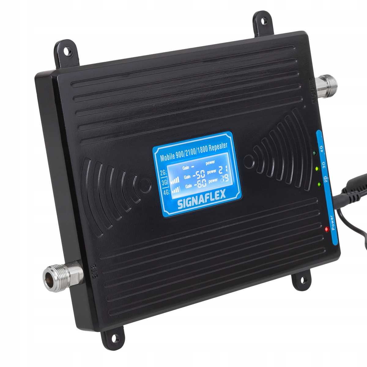 ZESTAW WZMACNIACZ SYGNAŁU TELEFONU GSM INTERNETU 3G 4G LTE + ANTENY 10m Certyfikat CE