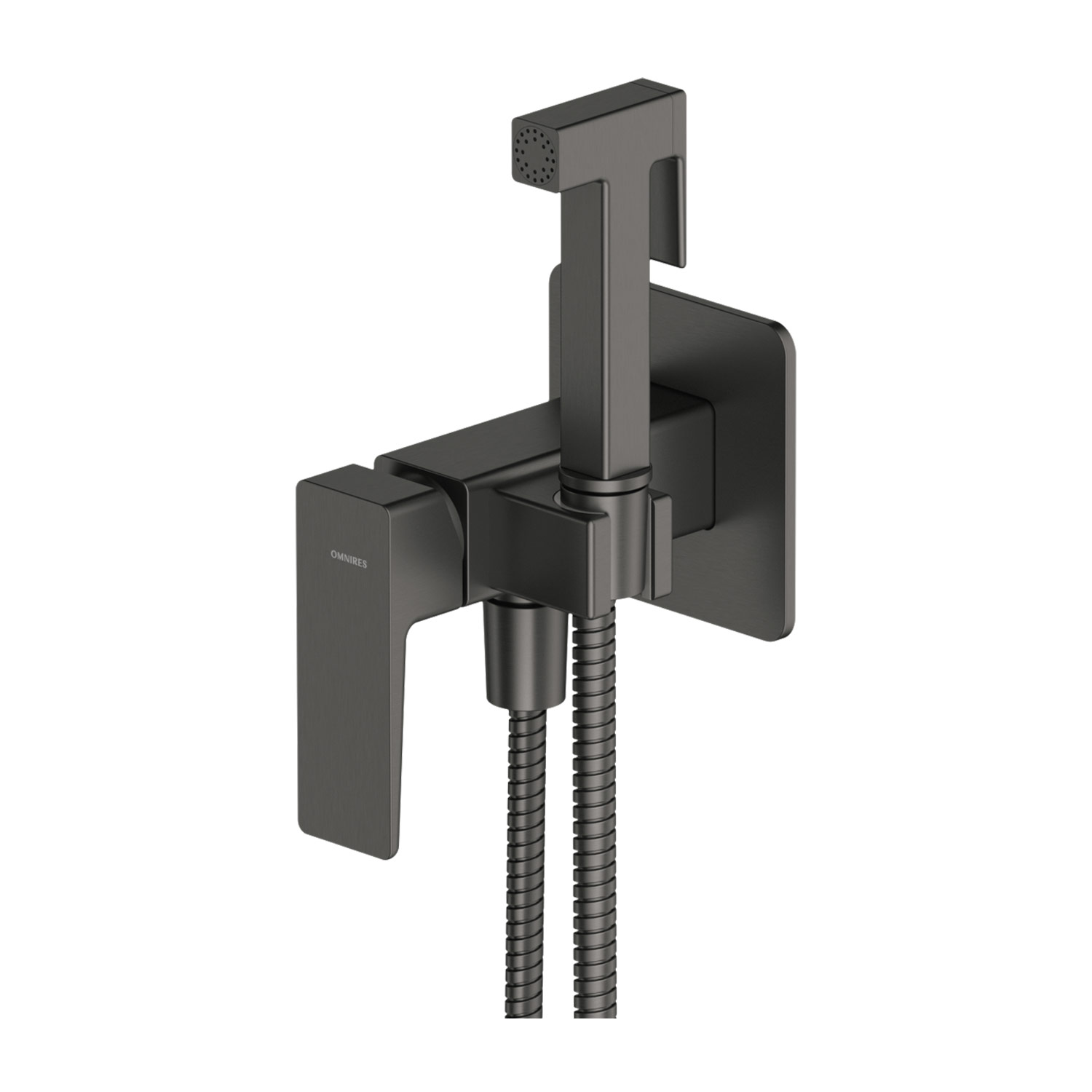 Podomietková Bidetová Batéria Štvorcová, Grafitová Omnires